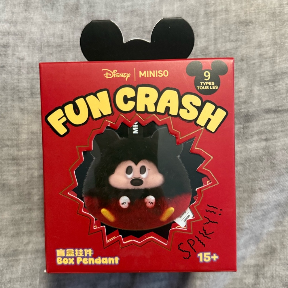 Fun Crash Box Pendant - Black and Red - Confirmed Original Taste Mickey
